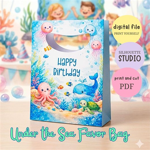 Under the Sea Favor Bag Template – Studio & PDF - Etsy
