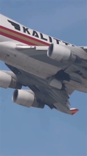 Kalitta Air Boeing 747-F climbing out of Los Angeles International Airport LAX.