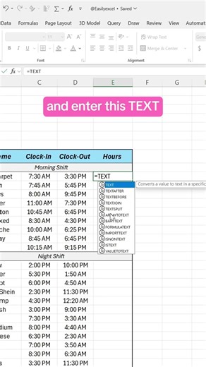 How to calculate working hours in Excel using a formula! #excel #employeeengagement #spreadsheets
