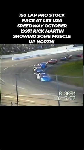 7.2K views · 84 reactions | October 1997 - 150 lap Pro Stock Race at LEE USA SPEEDWAY! Rick Martin took the trip north to show some muscle! Clip skips to the last couple laps at the end to find out who won...Gahan was looking pretty strong!! #NASCAR #grassroots #legendsneverdie #legend | pronyne motorsports museum | Facebook