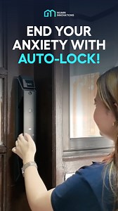 "Na-lock ko ba yung pinto?!" 😟 Overthink no more with MUMIN smart door locks' auto-lock feature that locks itself the moment you close the door. 🚪🔐 | MUMIN Innovations