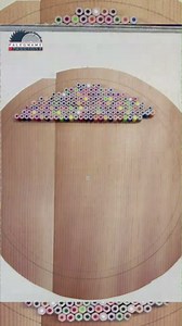 Creative clock made from art supplies