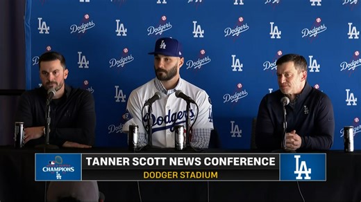 1/23/25: Dodgers introduce Tanner Scott