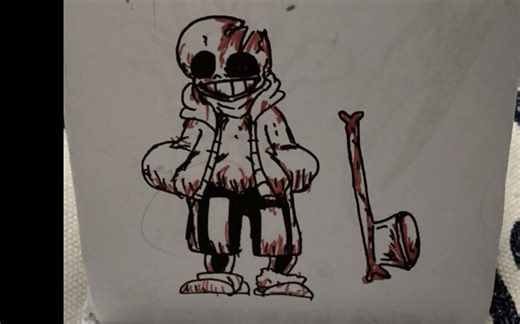 horror的故事 HORRORTALE恐惧传说/绘画。