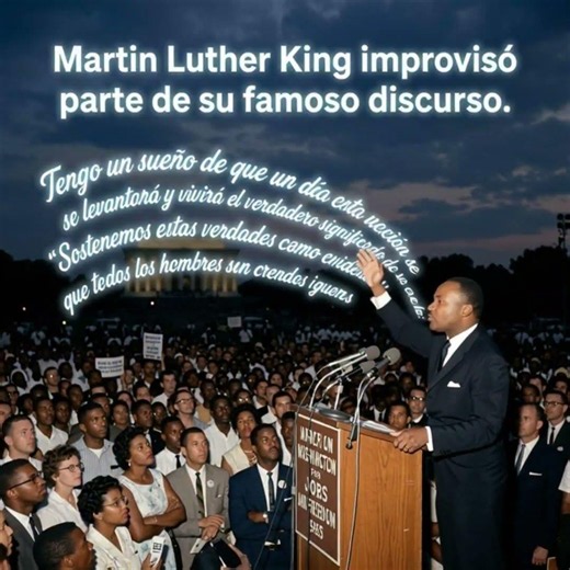 🎤✨ Martin Luther King Jr. improvisó una de las partes más famosas de su discurso