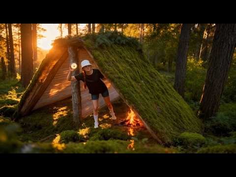 Cozy Forest Shelter | Calm Bushcraft Survival