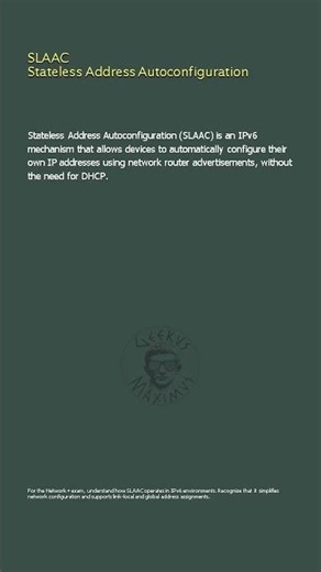 SLAAC Stateless Address Autoconfiguration - Network+