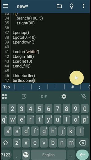 Code for snowflake shapes #python #coding #code #programming