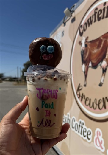 Jesus paid it all 🙏🏽 Garry says our coffee is the best of the bestest . #cowfeinebrewery #cowfeine_brewery #jesuspaiditall #nuevoca #garry