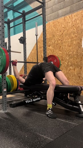 Unbelievable Powerlifting Set with 95x3 Spoto Press