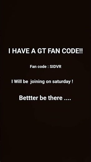 I have a gt fan code #gorillatag #fancode #SidONVr
