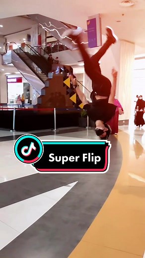 Mastering Acrobatic Flips in a Shopping Mall