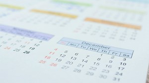 Marking a calendar - Free Stock Video