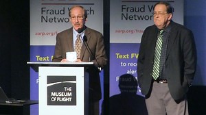 AARP Washington honored long-time consumer reporter Herb Weisbaum with our AARP Fraud Fighter Lifetime Achievement Award this week at the Seattle kickoff of our "Spoof Proof Your Life" consumer education campaign. Over his 30 year career, Herb has reported for KIRO and KOMO on radio and TV (check out the clip from KIRO-TV News circa 1985!) and in "retirement", continues to do regular spots on KOMO Radio and write online columns for NBC News as "The ConsumerMan", along with his many outside perso