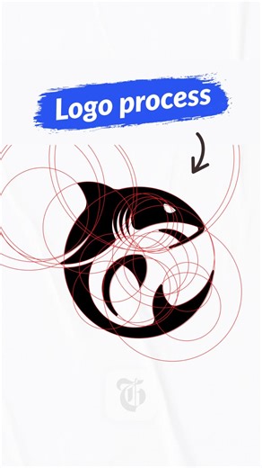 Create logo using geometric shapes using illustrator #howtodesignlogo #illustratortips