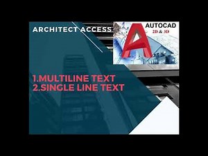 Autocad Text Editing Multiline Text & Single Line Text