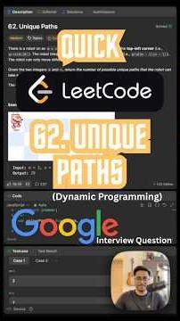 [Part 2] Unique Paths - Leetcode 62 - Javascript (Quick)