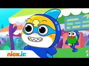 Baby Shark's Big Show | Baby SUPER Shark schiet te hulp met MUZIEK 🎶 | Nick Jr.