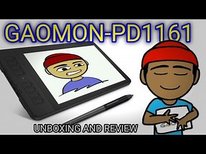 (GAOMON PD1161) graphic pen display tablet unboxing and review