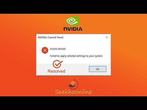 How to Fix Nvidia Access Denied failed to apply Selected Settings to your System | #Nvidia