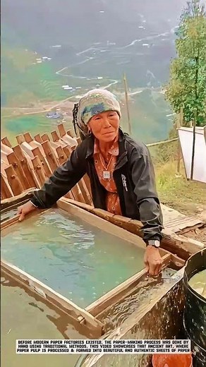 Local Wisdom | Traditional Paper-Making Process, Turning Pulp into Sheets! #agriculturalinnovation