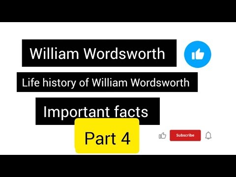 William Wordsworth l l Life history of William Wordsworth l l Important facts about Wordsworth 📚📚