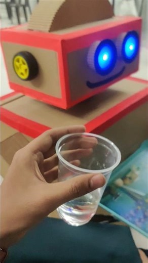Assistant Robot Using Cardboard #robot #robotics #arduino #arduinoprojects #assistantrobot #science
