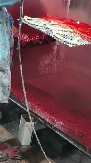 one way to paint iron red using a spray gun #beautifultools #shorts