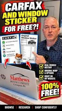 You Can See the Vehicle History & Original Window Sticker FREE
