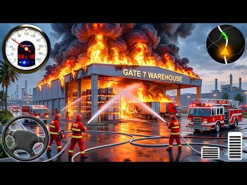 Fire Truck City Rescue Simulator - 911 US Emergency Fire Truck Driving 3D 2025 - Android Gameplay