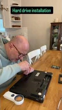 Operation laptop- installing the hard drive
