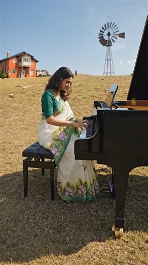 Floral hand print saree