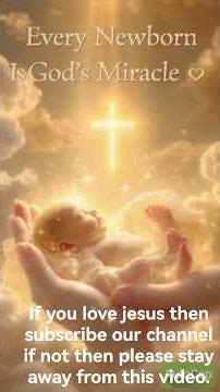 Every Newborn Is God’s Miracle. Bible Verse Shorts. Christian Motivation.