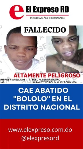 "BOLOLO" IS KILLED IN THE NATIONAL DISTRICT