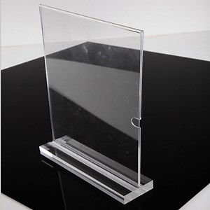 [Hot Item] Vertical A4 Size Clear Acrylic Stand Sign Holder Portrait Removable Solid Base