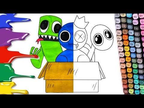 How To Draw and Color Rainbow Friends 🌈 Step by Step