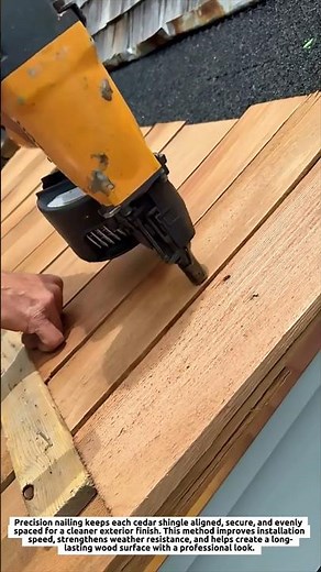 Cedar Shingle Nailing Technique