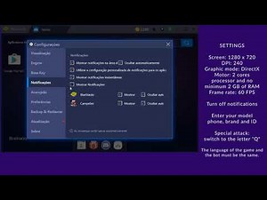 Configuration Bluestacks (Settings) MCOC Bot Campeões