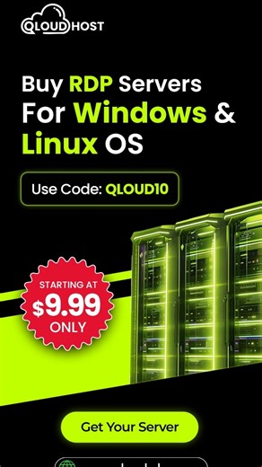 QloudRDP Cheap Windows RDP Server $9.99/Month