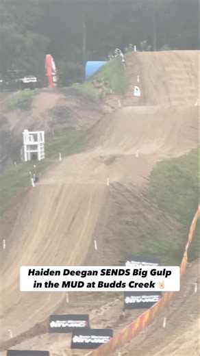 Haiden Deegan SENDS Big Gulp in the MUD! #dirtbike#motocross#racing#fyp#iphone#viral#bike#rider#race
