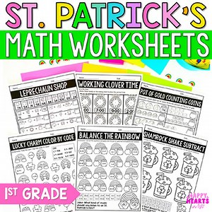 St. Patrick's Day Math Worksheets 1st Grade March Morning Work Review Centers