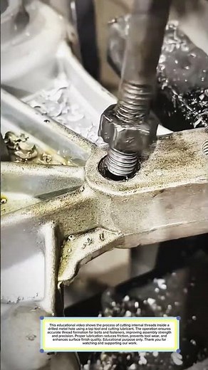 Precision Internal Thread Cutting Process #metalworking #manufacturing #engineering #industrial