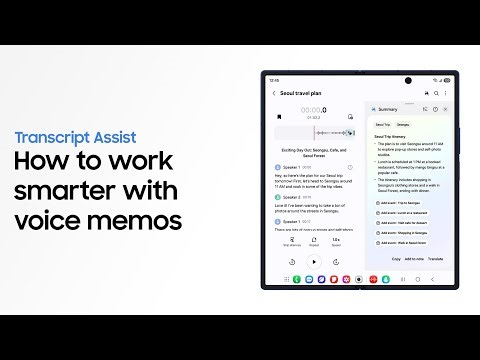 How to use Transcript Assist | Galaxy AI | Galaxy Z Fold7 | Samsung