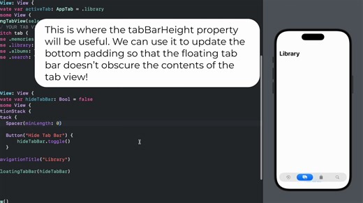 Floating_Bubble Tab bar using SwiftUI | Xcode 16