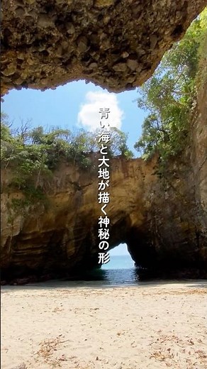 下田の海岸にひっそりと佇む「龍宮窟」自然の力が長い年月をかけて作り上げた神秘の洞窟です✨ #龍宮窟 #ゆるキャン聖地 #伊豆観光 #shorts