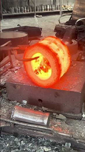 Inside the factory Forging Red-Hot Steel for Bearing Rings – Heavy Industry in Action #forging #iron