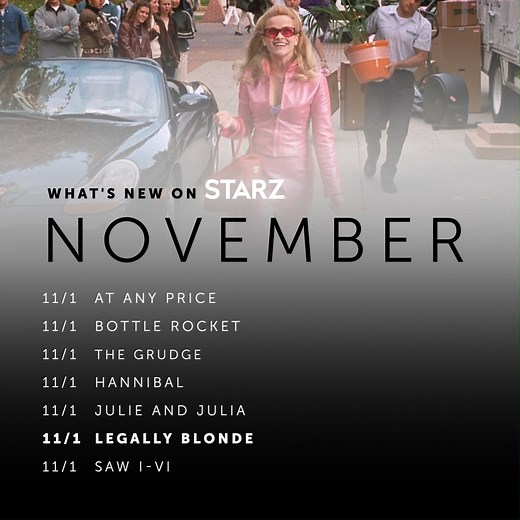 Old classics and new hits, that’s what November has in store on STARZ. starz.tv/FB | STARZ