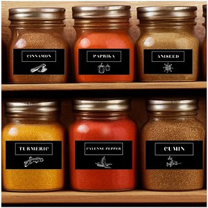 Spice Labels | Spice Jar Labels | Spice Labels Stickers | Spice Jar Labels Template | Spice Labels on Top | Spice Lid Labels | Printable - Etsy Australia