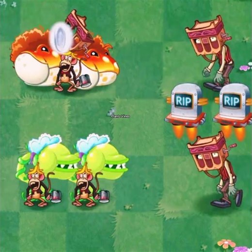 Snap Pea Vs Toadstool Vs Brickhead Zombies - Who Will Win? PvZ 2