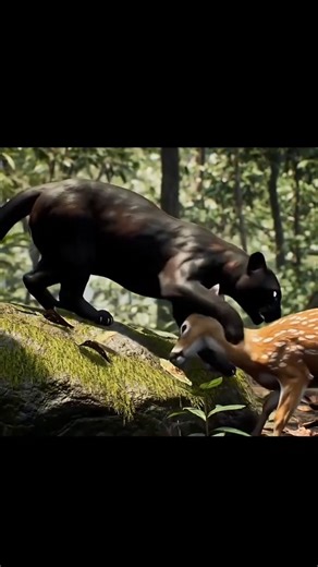 Black Panther Brutally Attacks Deer | Wild Jungle Fight Scene#animalfight #animals